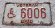 Vintage FINE 1965 (?)  OHIO DISABLED VETERAN License Plate picture