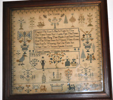 Rare Large Antique June 1826 Needlepoint Sampler - Mary Parker picture