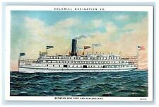 1914 Colonial Navigational Co. Rhode Island RI Antique Postcard picture