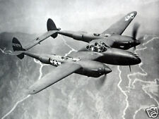 B&W WWII Photo P-38 Lightning in Flight  WW2 World War Two USAAF Air Force  picture
