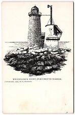 Whales-Back Lighthouse Portsmouth Harbor NH Drawing H. Pearson c1900s Postcard picture