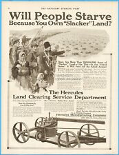 1917 Hercules Manufacturing Co Centerville Iowa Stump Pulling Slacker Land Ad picture