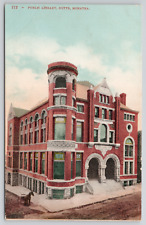 Butte Montana Public Library Divided Back Postcard picture