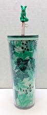 Starbucks Holiday 2022 Enchanted Forrest Venti Tumbler W/ Fox Straw Topper 24 OZ picture