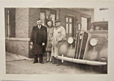1936 PLYMOUTH missing bumper guard. Auto Service garage B&W photo, 3 1/2 x 2 1/2 picture