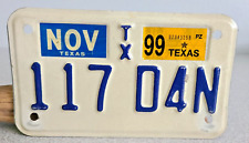 1999   TEXAS MOTORCYCLE LICENSE PLATE, 117 D4N picture