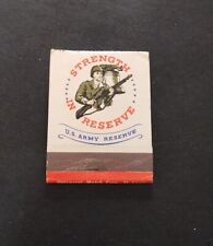 Vintage U.S. Army Reserve 1950s 60s Matchbook Half Full-Illinois picture