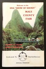 Vintage October 1982 60th MAUI 'NO KA OI' COUNTY FAIR Program Booklet Hawaii HI picture
