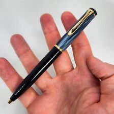 Pelikan Souveran K600 Ballpoint Pen Twist Style Marbled Blue w/ Gold Trim picture