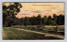 Peru IN-Indiana, Capel Road, Eel River, Antique Vintage Souvenir Postcard picture