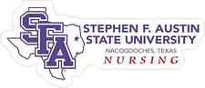 StickerTalk Officially Licensed SFA Nursing Sticker, 5 inches x 1.5 inches picture