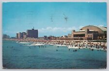 Atlantic City New Jersey Panoramic View Vintage Chrome Postcard Beach Shoreline picture