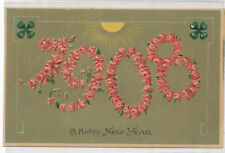RFD #1 cancel on 1908 NEW YEAR LARGE DATE postcard picture