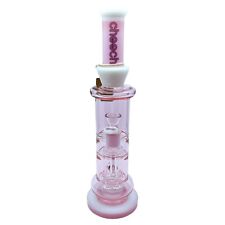 Cheech Bong 11inch Tall Shower Head Perculator  Pink Glass Waterpipe picture