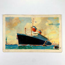 Postcard SS America Steam Ship United States Lines 1930s Posted picture