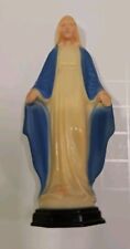 Vintage Catholic Virgin Mary Plastic Figurine 3.5
