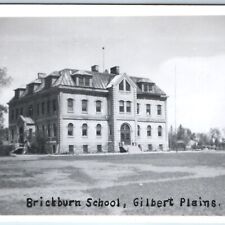 c1930s Gilbert Plains, Manitoba, Canada RPPC Brickburn School Postcard A103 picture