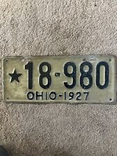 1927 Ohio License Plate -*18 980 - Nice Oldie picture