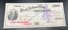 1888 First National Bank FORT ATKINSON WI Pay to the Order Voided Big $1k Check picture