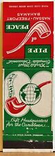 Pipe of Peace Nassau Freeport Bahamas Tobacconist Vintage Matchbook Cover picture