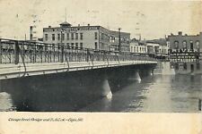 Elgin IL~Chicago St Bridge~YMCA~Young Mens Christian Assn~Rivers Restaurant~1909 picture