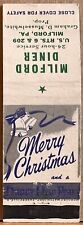 Milford Diner Milford PA Pennsylvania Merry Christmas Vintage Matchbook Cover picture