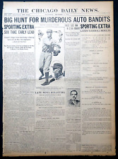 1913 Chicago Sports Page - Walter Johnson & Christy Mathewson picture