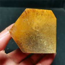 TOP 150G Natural Golden Hair Rutilated Agate Crystal Flat Healing R858 picture