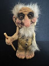 Nyform Old Man Troll With Walking Stick Discontinued 9” Tall Norwegian RARE picture