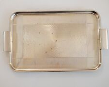 Vintage Kaymet Alluminum Serving Tray Silver England 12x18 Mid Century MCM picture