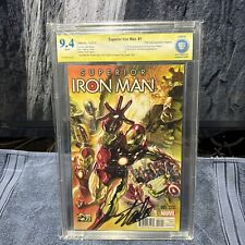 Graded 9.4 Superior Iron Man #1 75th Anniversary Signed Stan Lee In 2015 picture