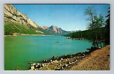 Jasper-Alberta, Medicine Lake, Jasper Natl Park, Vintage Postcard picture