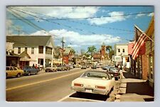 Wolfeboro NH-New Hampshire, Main Street, Advertisement, Vintage Postcard picture