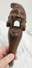 Antique Early 1900's Black Forest Hand Carved Nutcracker Old Man's Head picture