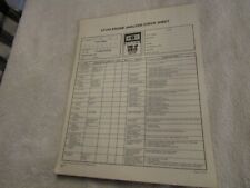 GM AC Delco Remy ST-210 Engine Analysis Check Sheet Pad NOS MS142 1975  picture