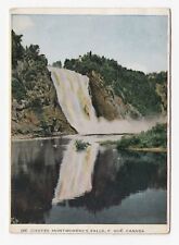 Chutes Montmorency Falls QUEBEC Canada 1954 Folkard Foldout Postcard 53 picture