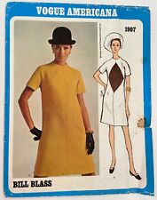 1960s Vogue Americana 1907 BILL BLASS Mod Color Block Dress Sewing Pattern picture
