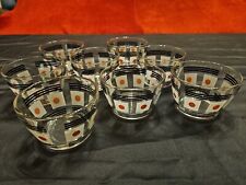 BAR WARE COCKTAIL GLASSES MID CENTURY MODERN RED BLACK DESIGN picture