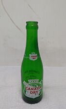 RARE VINTAGE CANADA DRY  10 OZ GREEN POP BOTTLE Soda Glass picture