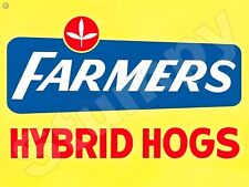 Farmers Hybrid Hogs Metal Sign 9