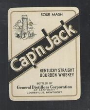 CAP'N JACK KENTUCKY STRAIGHT BOURBON WHISKEY { SOUR MASH } UNUSED LABEL picture