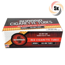 5x Boxes Shargio Red Full Flavor 100MM 100's ( 1,250 Tubes ) Cigarette Tube RYO picture