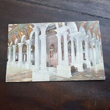 Vintage 1900s Blank Post Card The Hall Of Columns Of The Library Of Congress picture