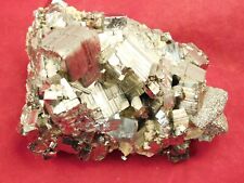 Larger Pyrite Crystal CUBE Cluster with Druzy Calcite 100% Natural Peru 419gr picture