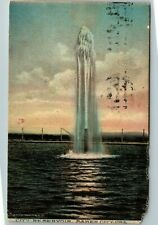 Baker City OR, Fountain at City Reservoir, Oregon c1909 Vintage Postcard picture