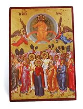 Greek Russian Orthodox Handmade Wooden Icon Ascension of Christ 19x13cm picture