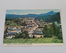 Vintage 1972 Postcard Estes Park Colorado Elkhorn Avenue Aerial View picture