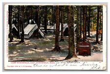 Postcard Northfield Massachusetts Camp Northfield Tents Organ 1910 picture