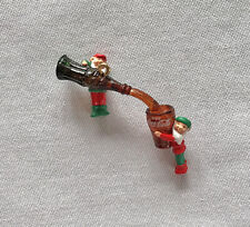 1993 Pour Some More ~ 2 Elves Pouring Glass of Coke: Hallmark Miniature Ornament picture