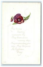 Postcard As Times Fleeting...May Life Prove A Golden Day Greeting embossed C17 picture